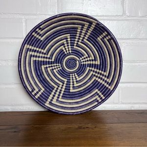 Woven Purple Coiled Wall Basket Bowl
